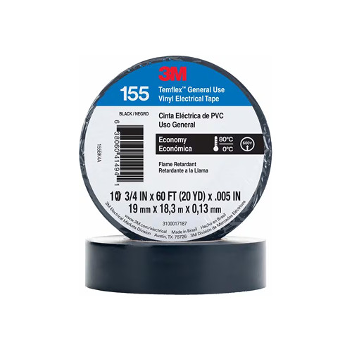 Cinta Aislante 3M Temflex 155, Uso General, 19 mm x 18 m