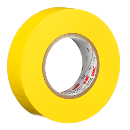 Cinta aislante amarilla 3M Temflex 165 de 19 mm x 18 m para identificación de fases