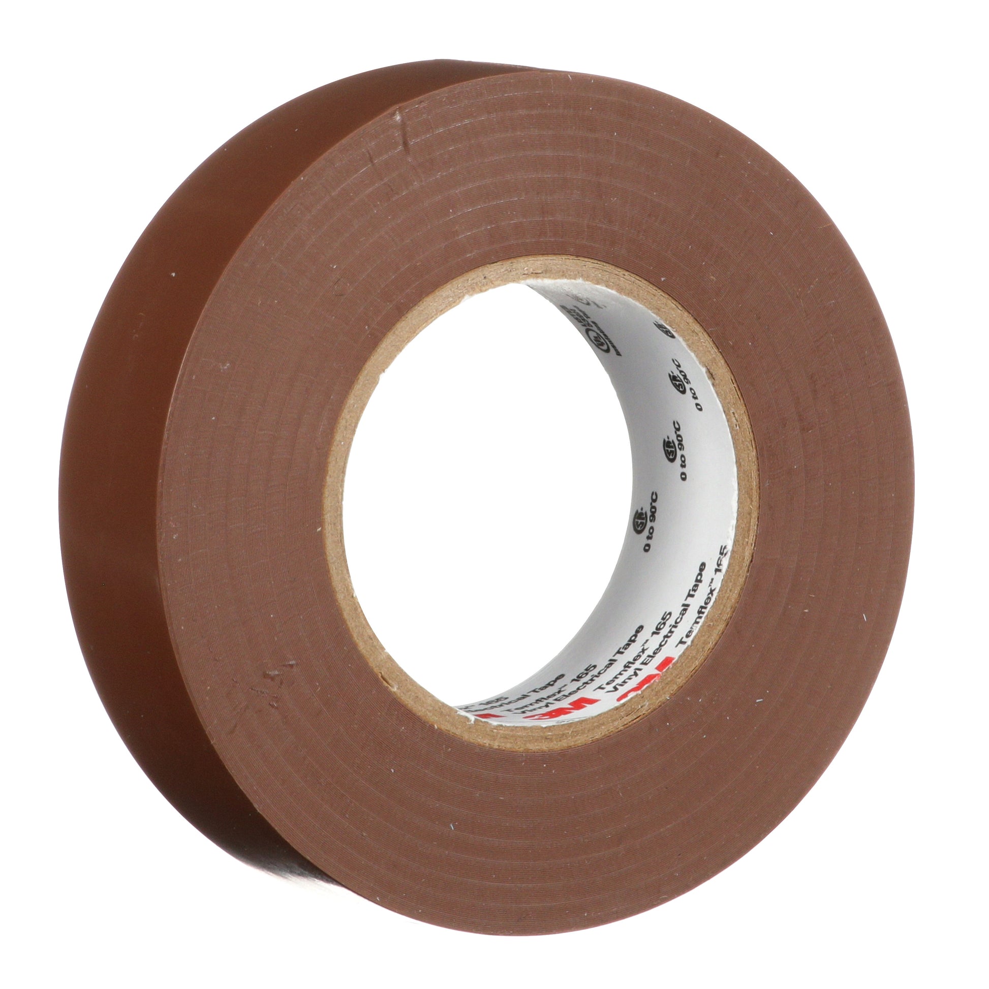 Rollo de cinta aislante 3M Temflex 165 color café de 19 mm x 18 m